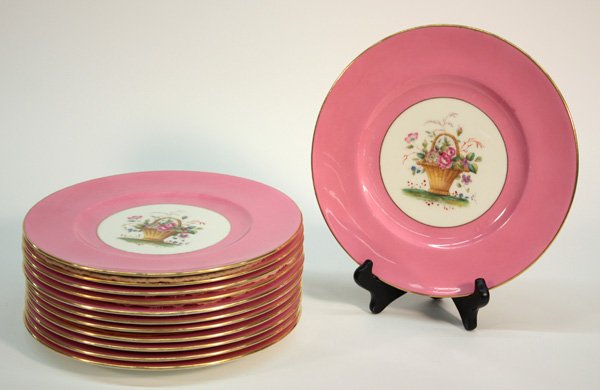 hand decorated Cauldon plates