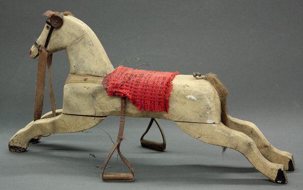 Victorian wood rocking horse