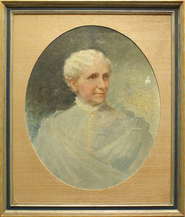 Print, Mary Baker Eddy, Todd: Framed hand embellished print on board, Portrait of Mary Baker Eddy, by Henry Stanley Todd (American, 1872-1941), bears signature lower right, inscribed lower left Copyright The Christian Science Publ