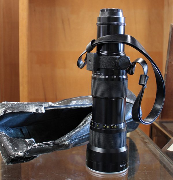 Nikkor telephoto zoom lens,: Nikkor telephoto zoom lens, 50-300mm f/4.5 manual focus lens in a Nikon case