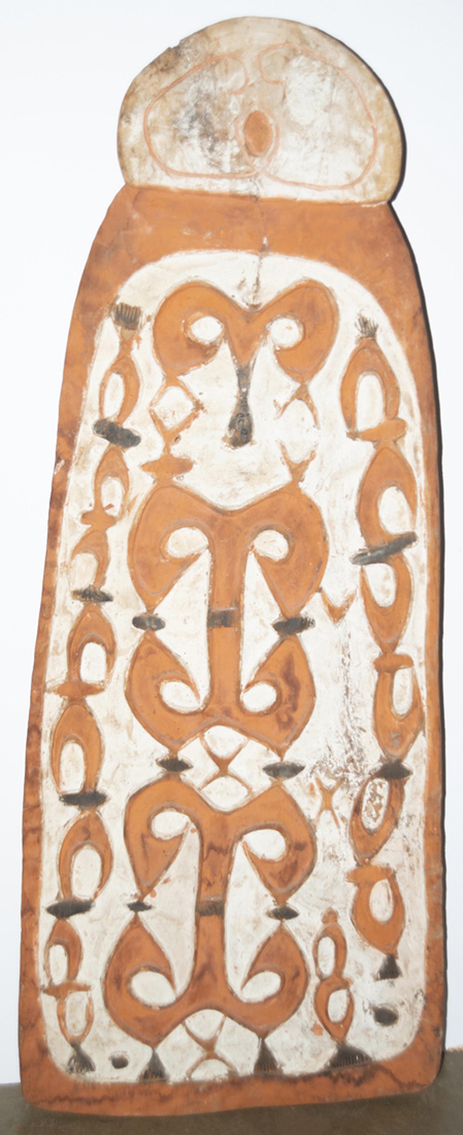 Asmat polychrome pigment decorated shield (1 of 1)