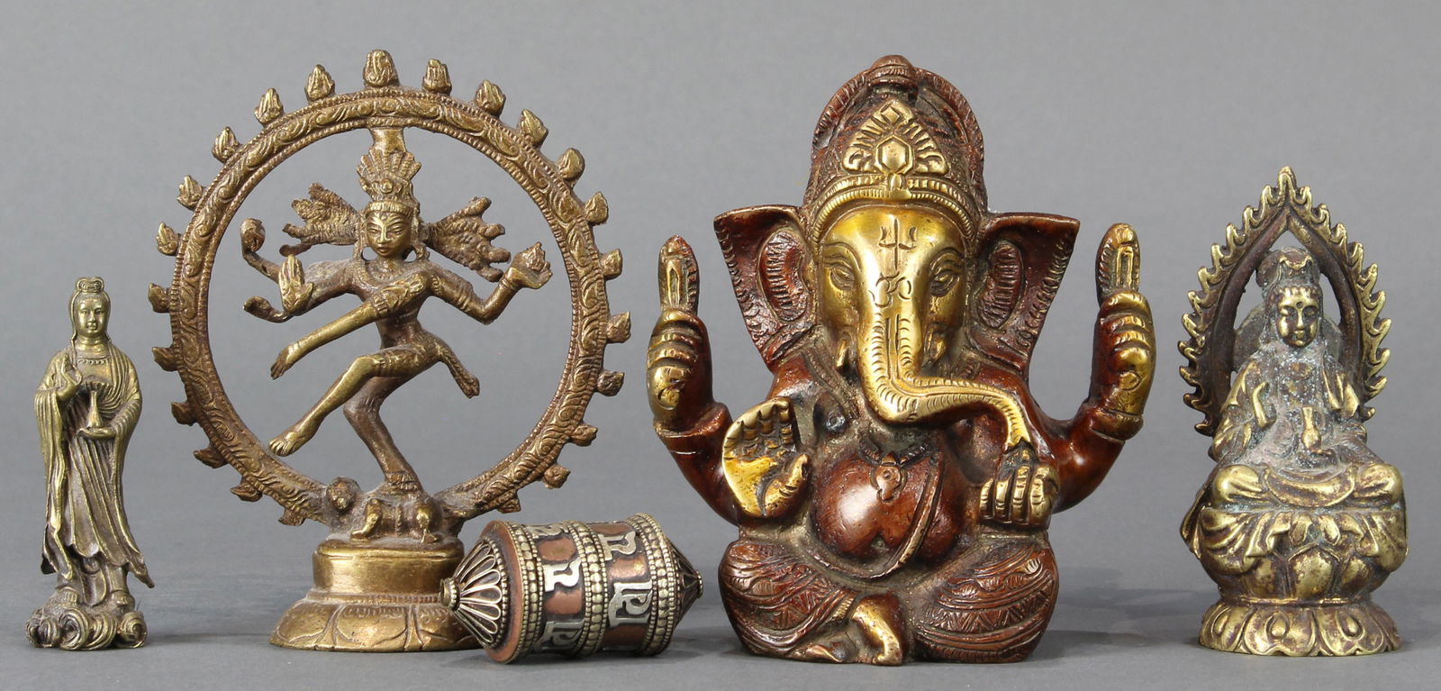 (lot of 5) Asian metalwork (1 of 3)