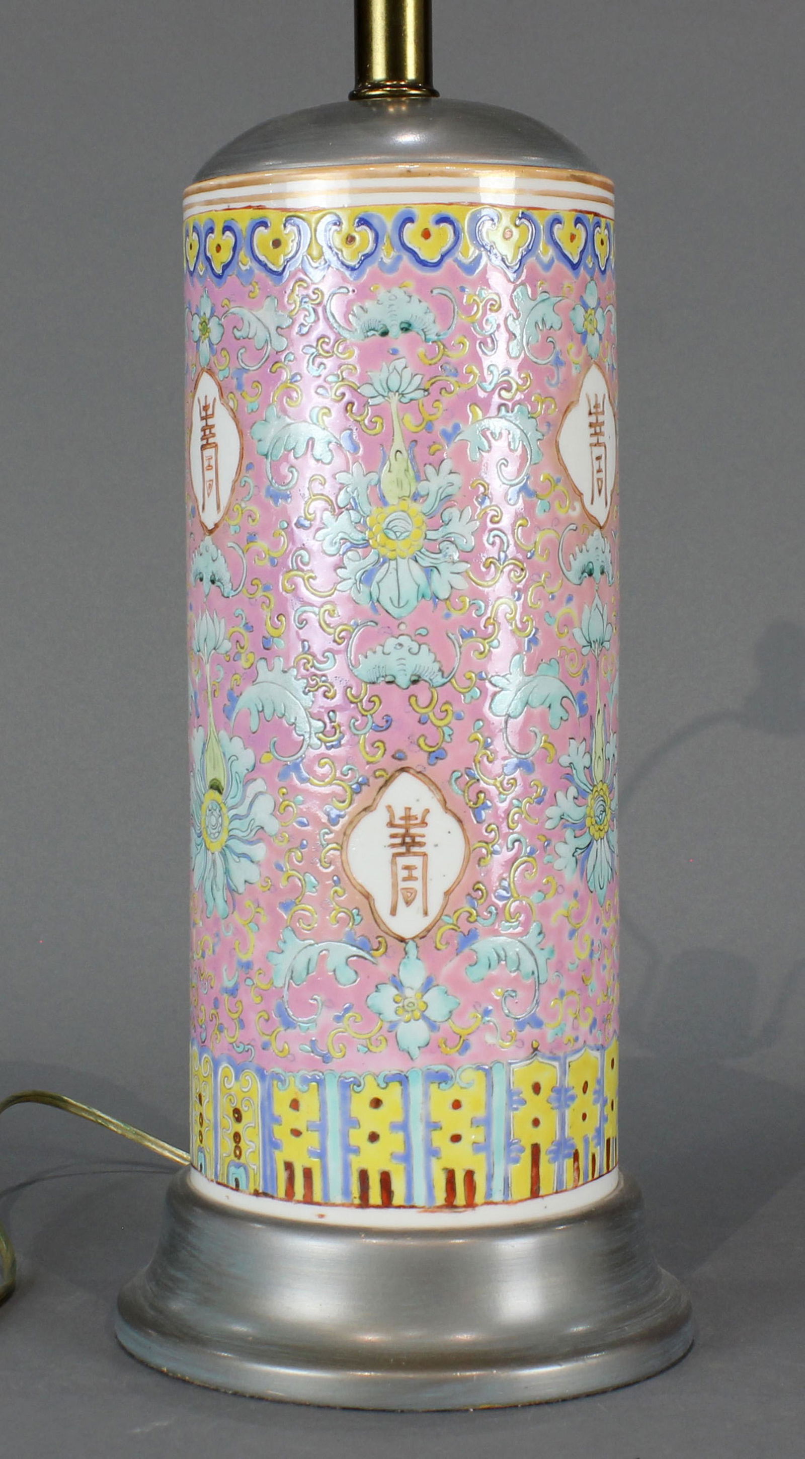 Chinese pink hat stand with shou characters converted (1 of 2)