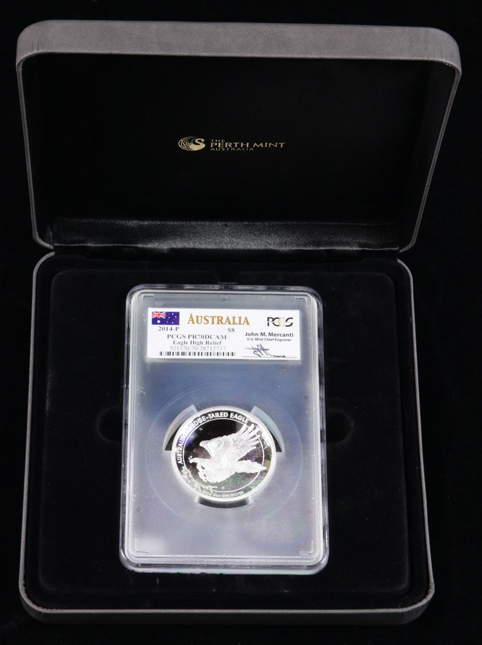 A 2014 $8 Australia 5oz. Wedge Tail Eagle PCGS proof 70 (1 of 4)