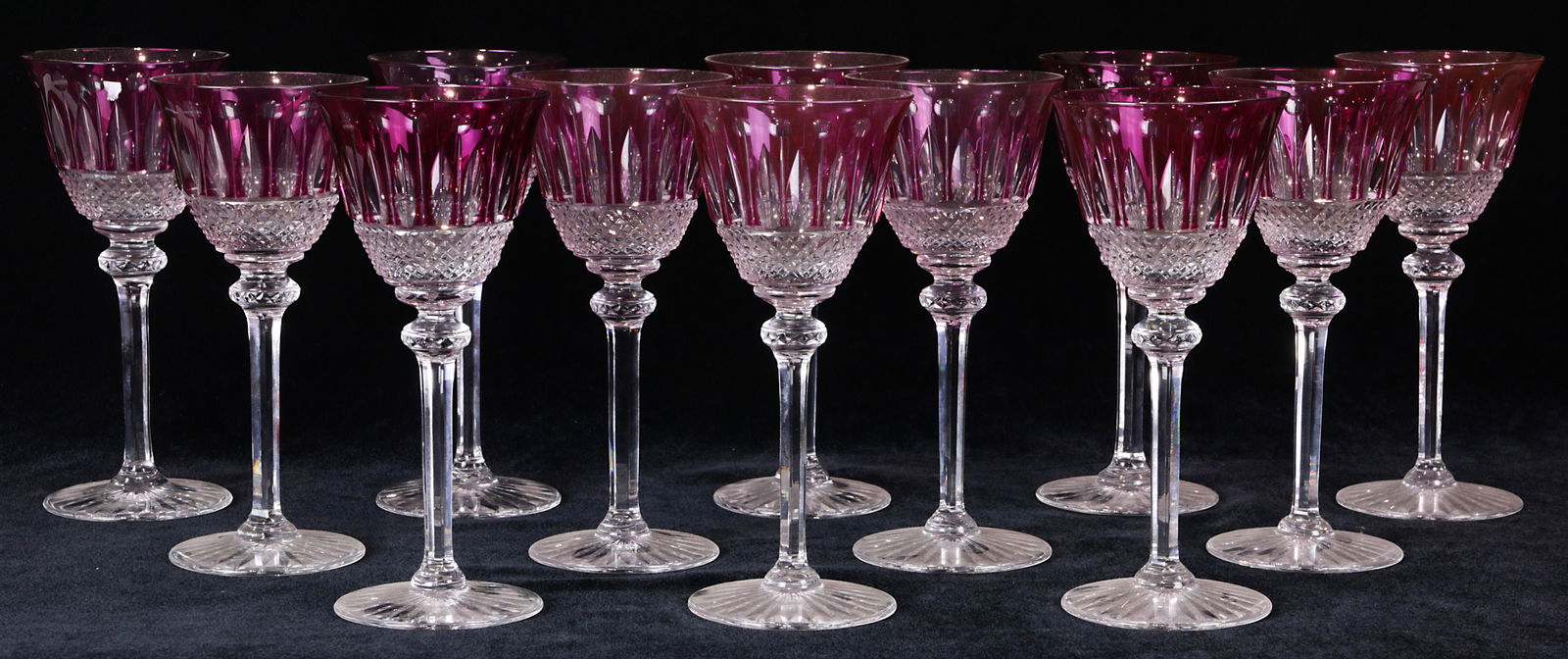 (lot of 12) St. Louis stemware group (1 of 3)