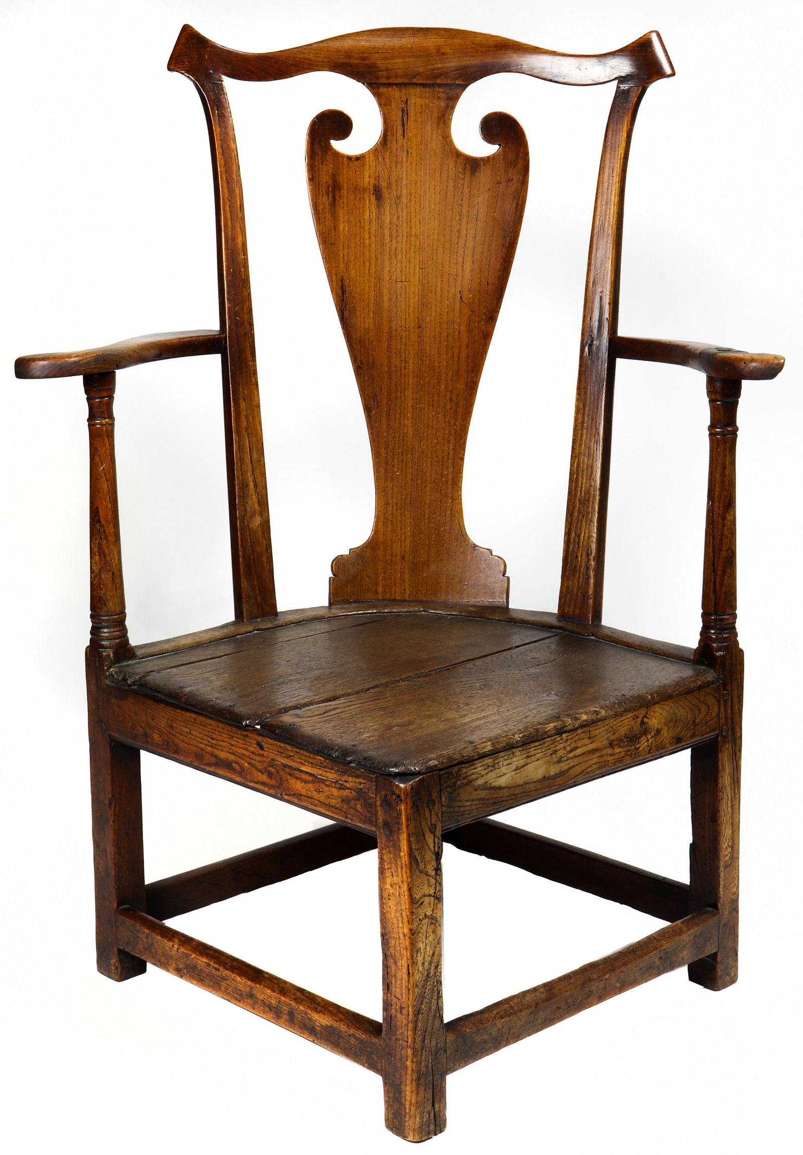 A Georgian oak corner chair (1 of 4)