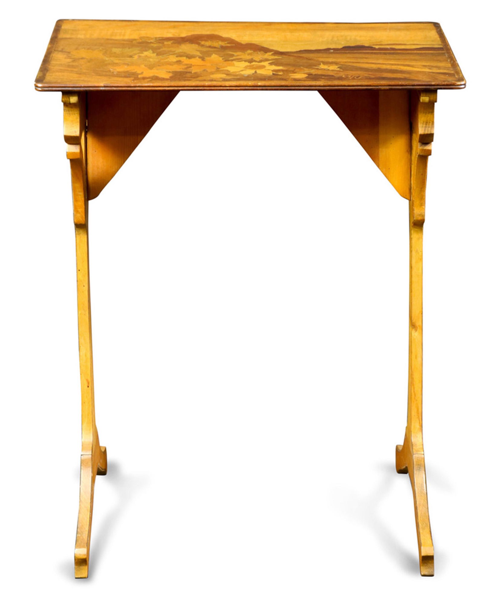 An Emile Galle marquetry decorated occasional table (1 of 5)