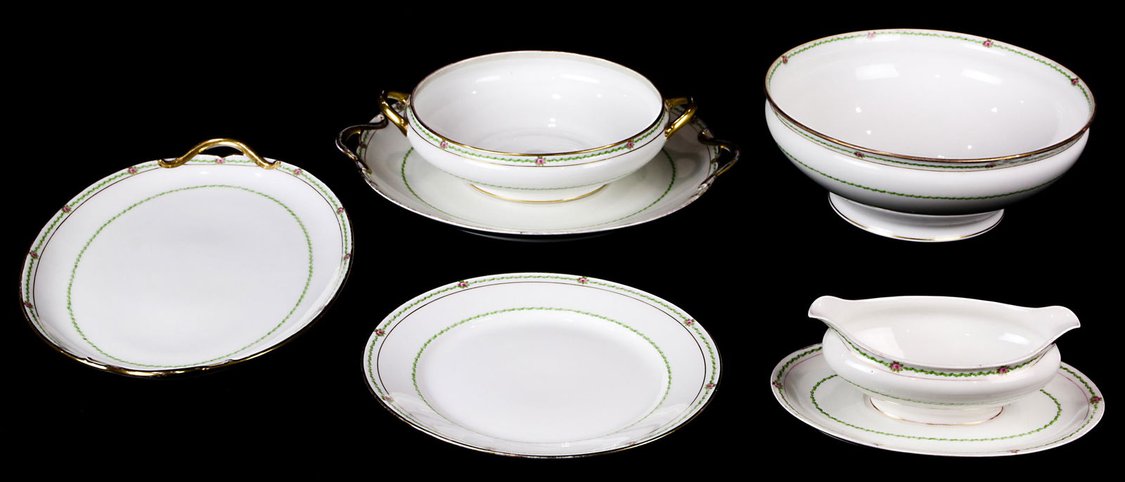 (Lot of 93) A large French Limoges partial gilt (1 of 3)