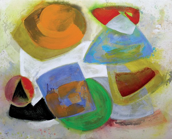 Painting, Ned Evans, Zafra, Merv Griffin: Framed oil on canvas, ''Zafra,'' 1997, by Ned Evans (Californian, b. 1950), signed and dated ''N. Evans, 1997'' and titled verso, canvas: 48''h x 60''w, overall: 55.5''h x 67.5''w. Provenance: The Mer