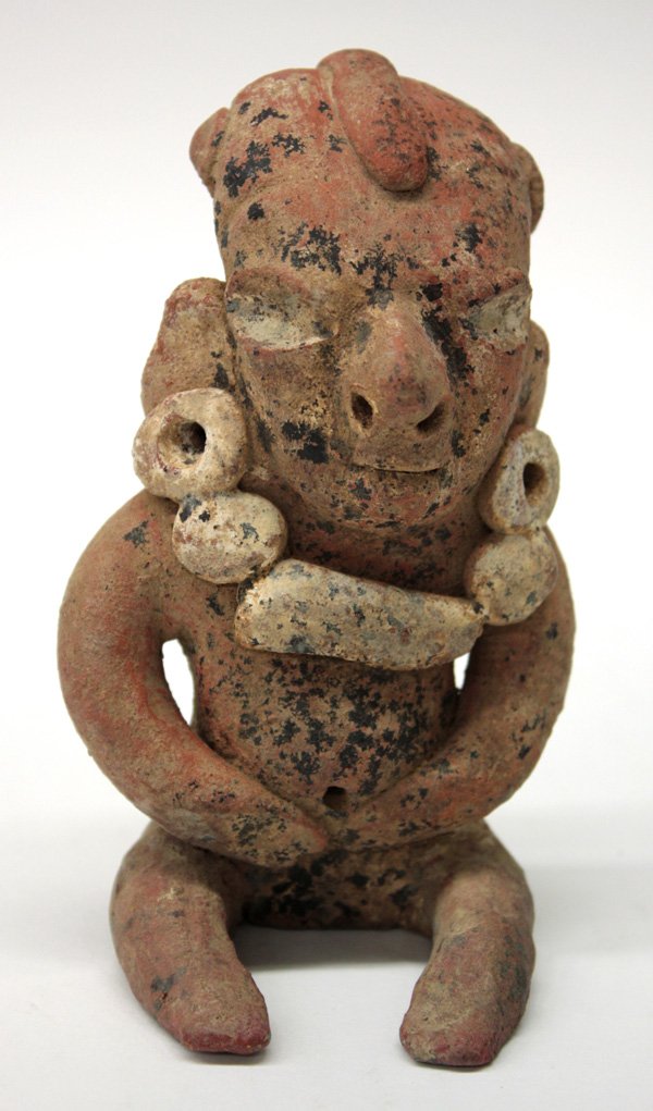 Mayan seated figure: Mayan seated figure 600-900A.D, 4.75''h. Denver Art Museum Deaccession.