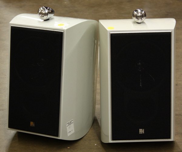 Pair of KEF XQ one speakers,: Pair of KEF XQ one speakers, each with Canton pivoting rear mounts