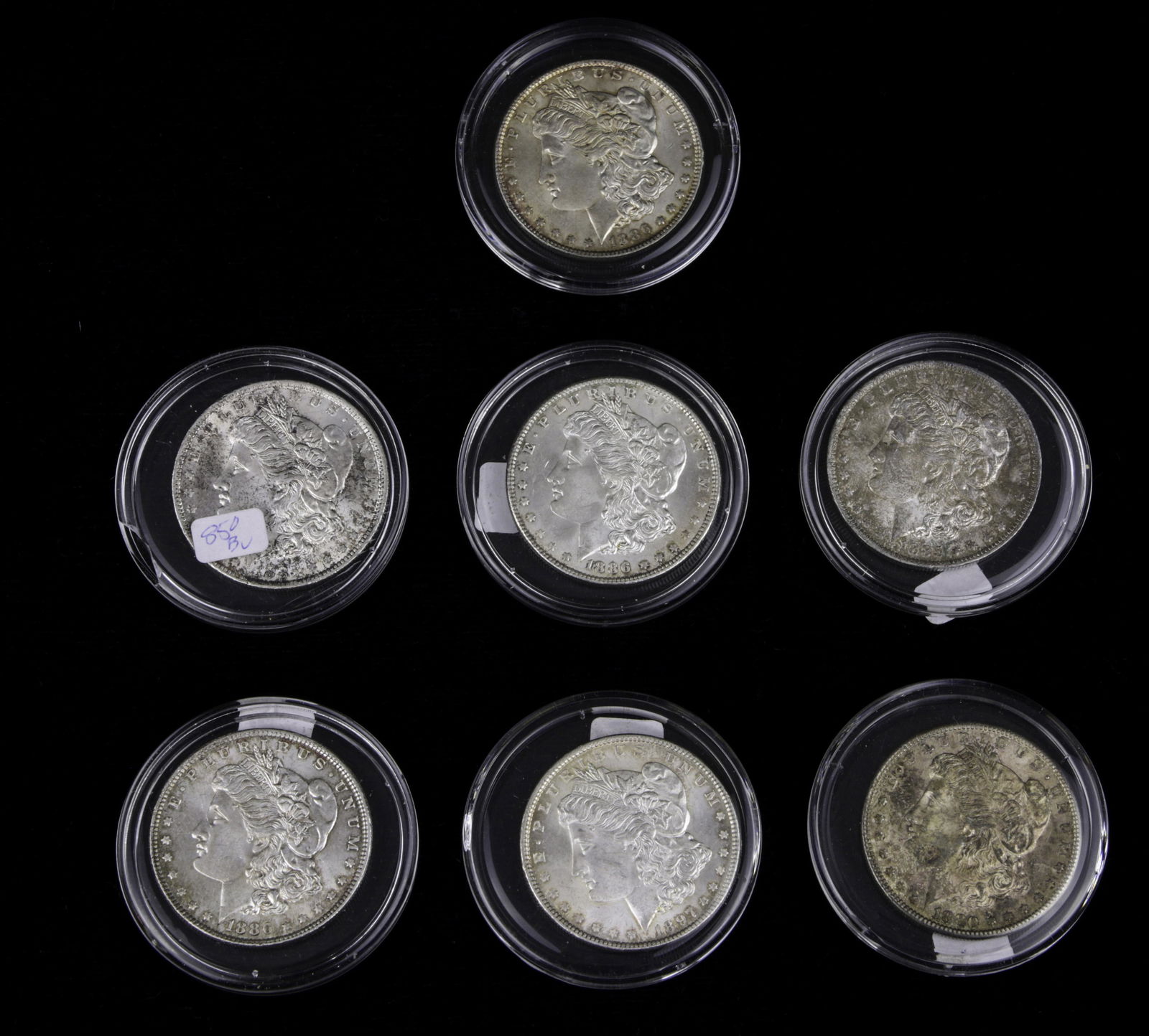 (Lot of 7) USA choice BU Morgan Dollars (1 of 2)