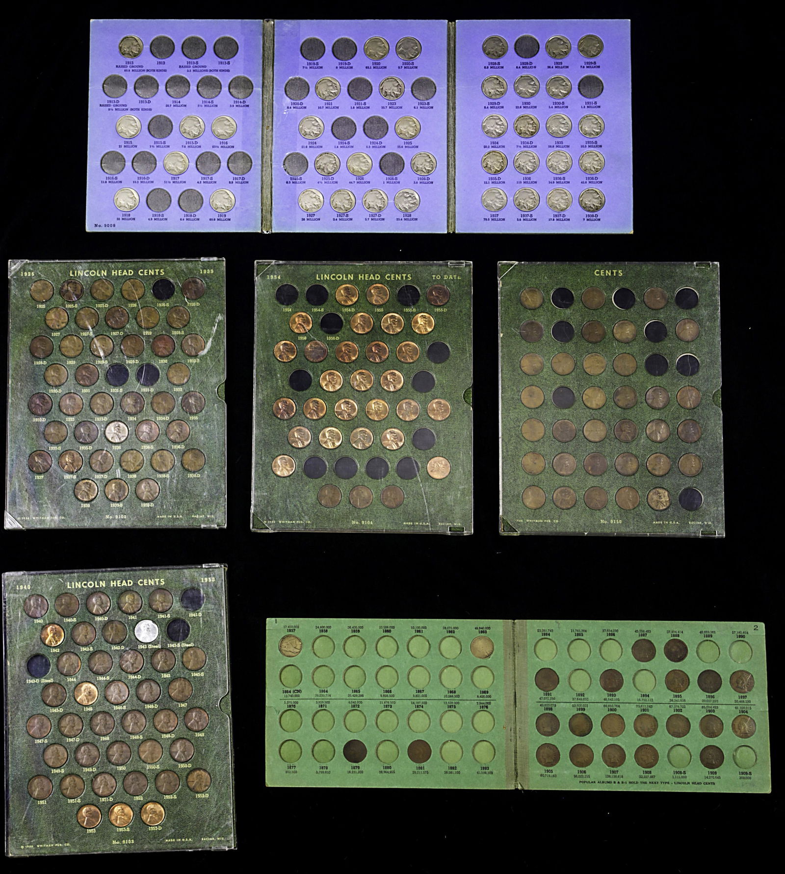 U.S. Coin Group with Indian and Lincoln Cents (1 of 2)