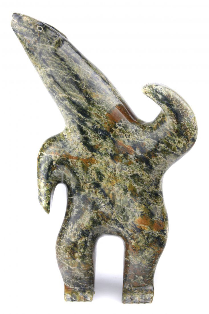 An Inuit figural sculpture by A. Namdani (1 of 5)