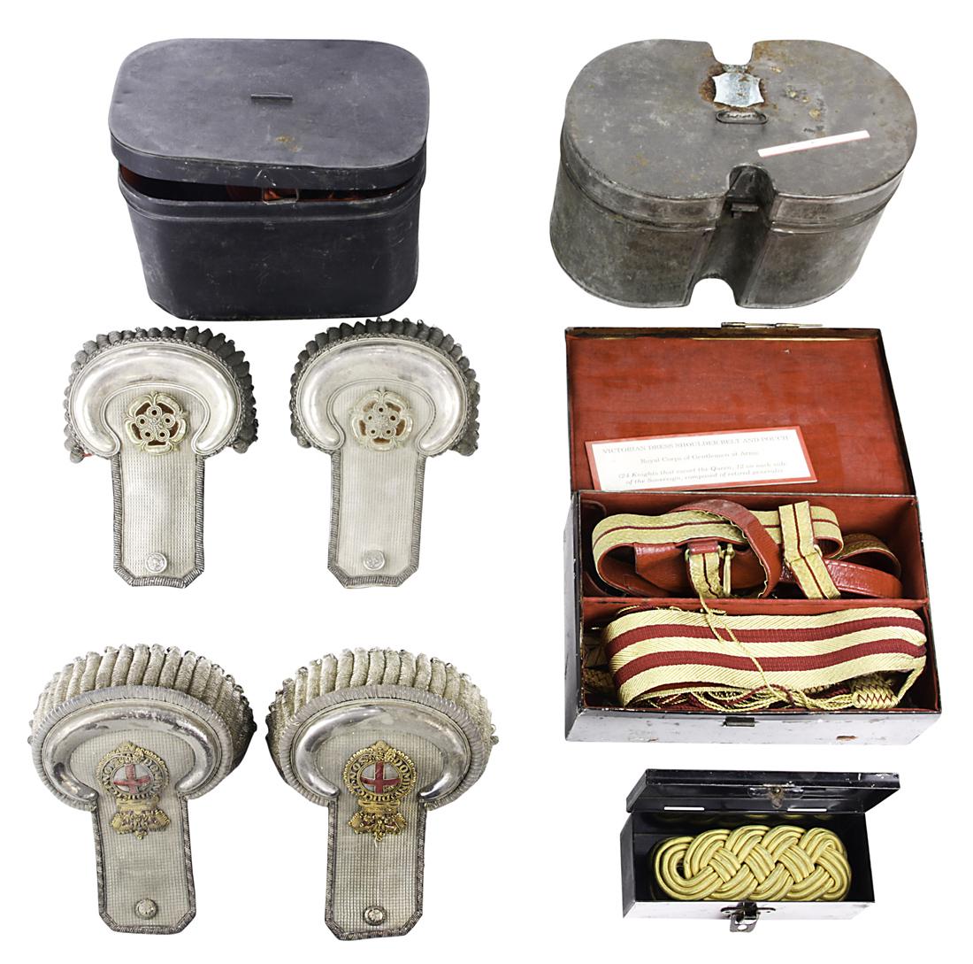 (2) cased pairs Victorian dress epaulettes & shoulder (1 of 2)