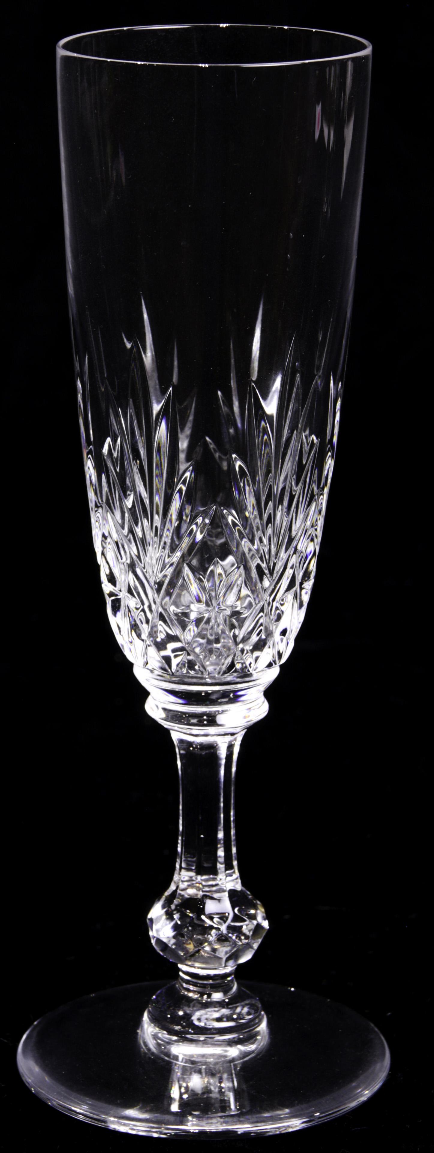 (lot of 16) St. Louis crystal champagne flutes (1 of 2)