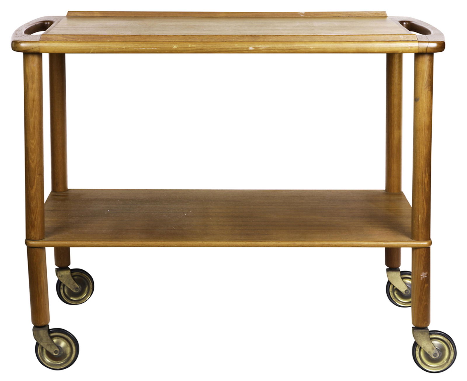 A Danish or Scandinavian Modern teak bar cart (1 of 4)