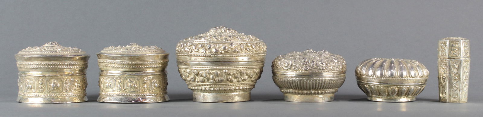 (lot of 6) Asian silver boxes (1 of 8)