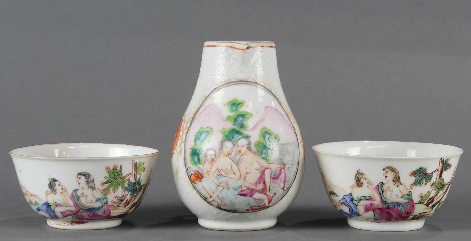 (lot of 3) Chinese export famille rose porcelains (1 of 6)