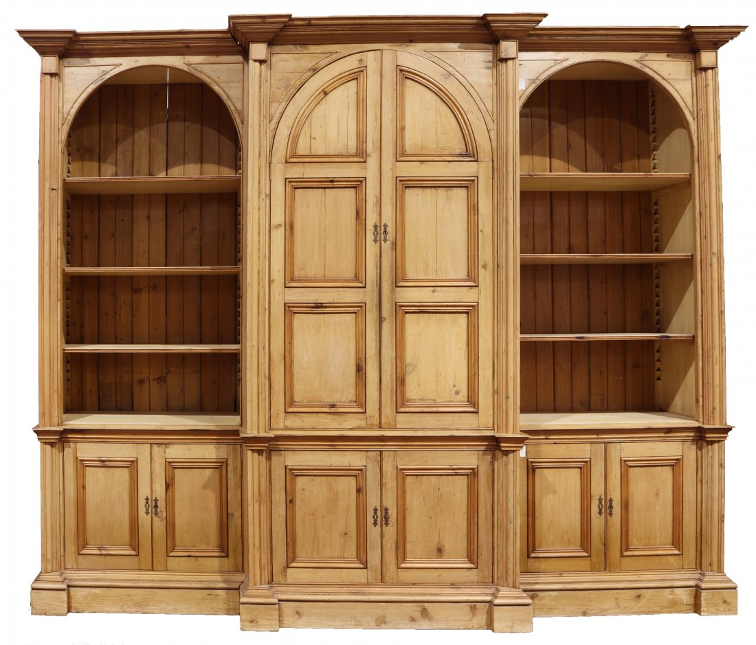 Pine Breakfront Bookcase (1 of 6)