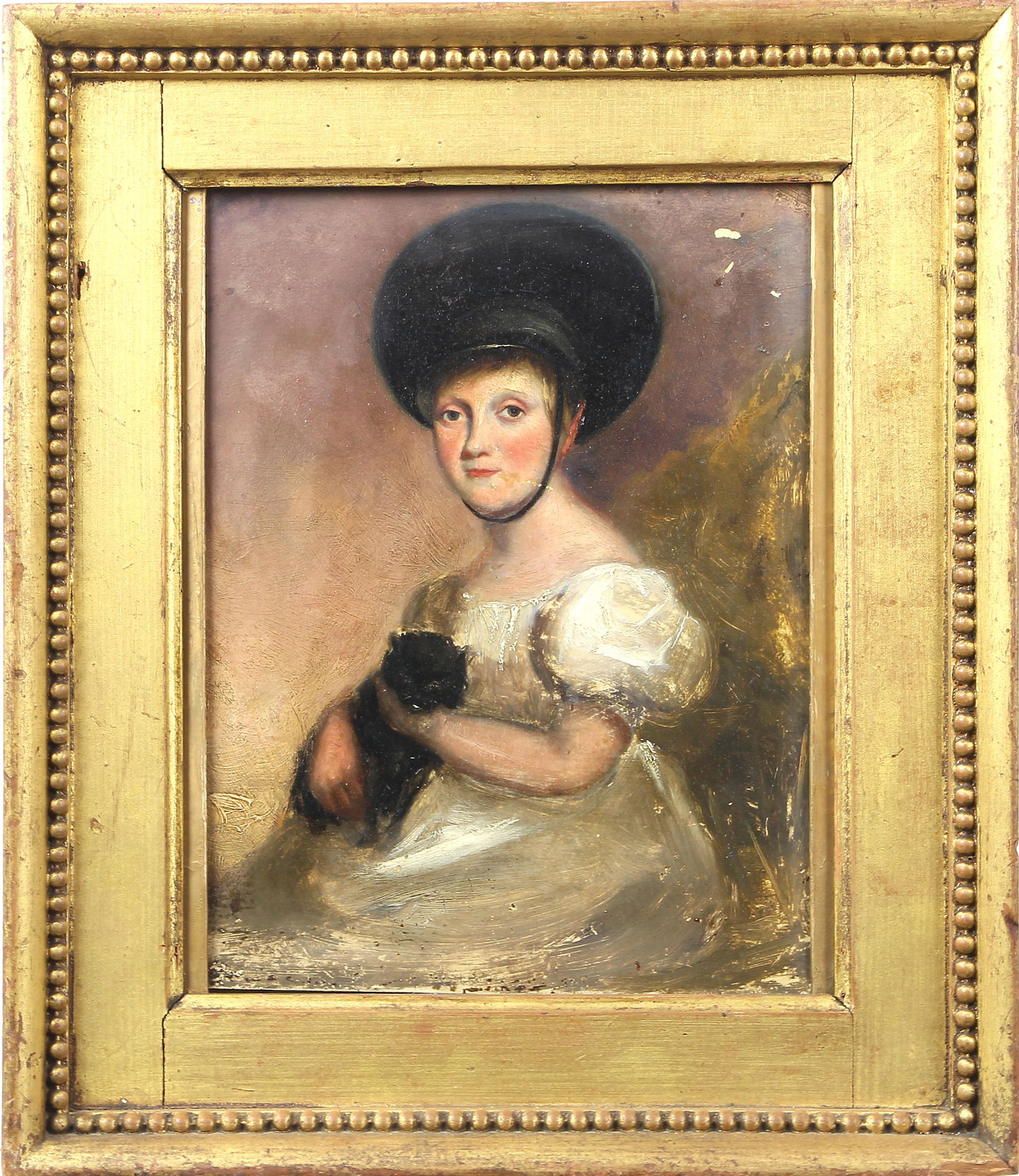 Painting, Society Dame with Dog (1 of 1)