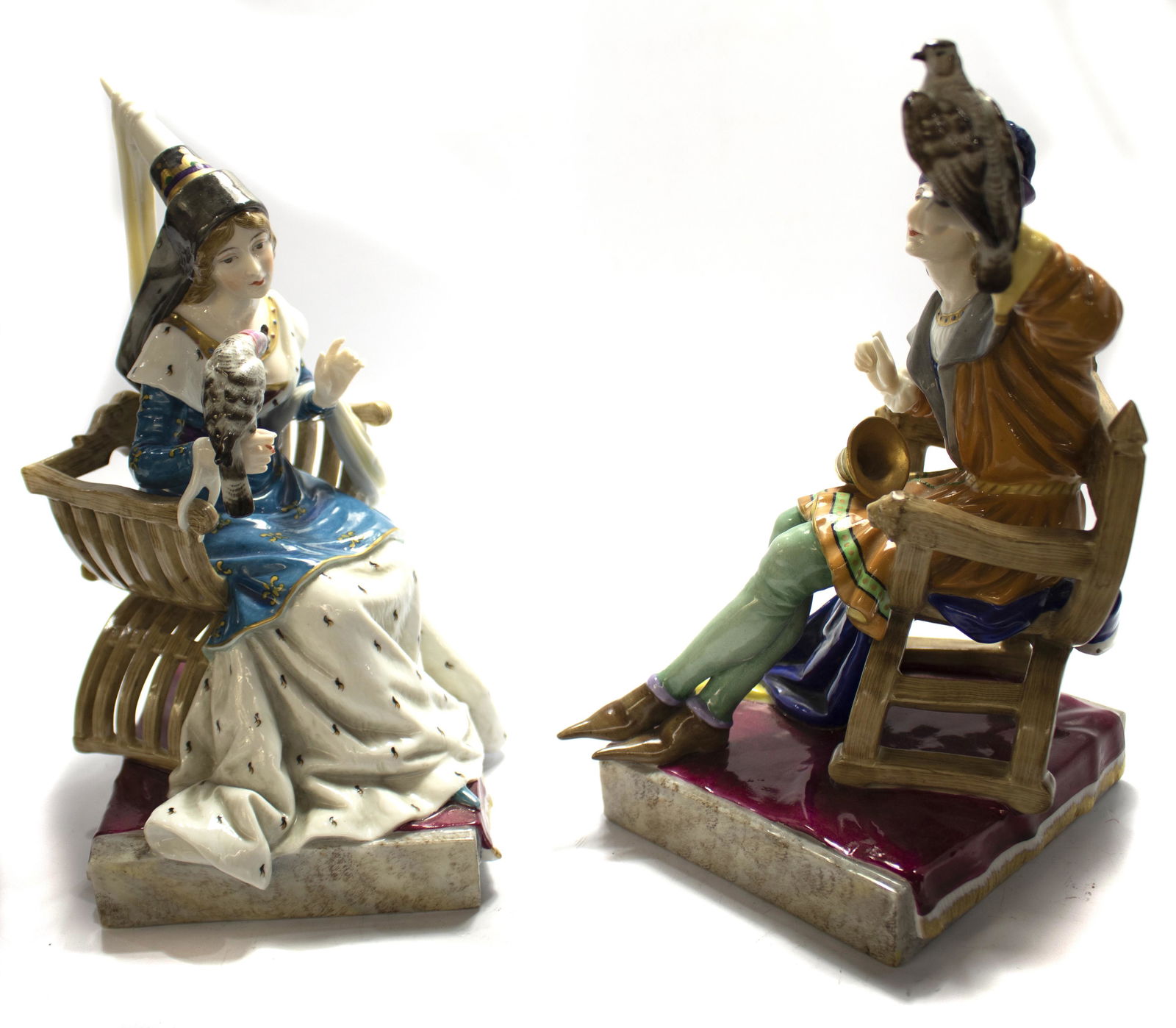 Matched pair Dresden porcelain figures of male and (1 of 1)