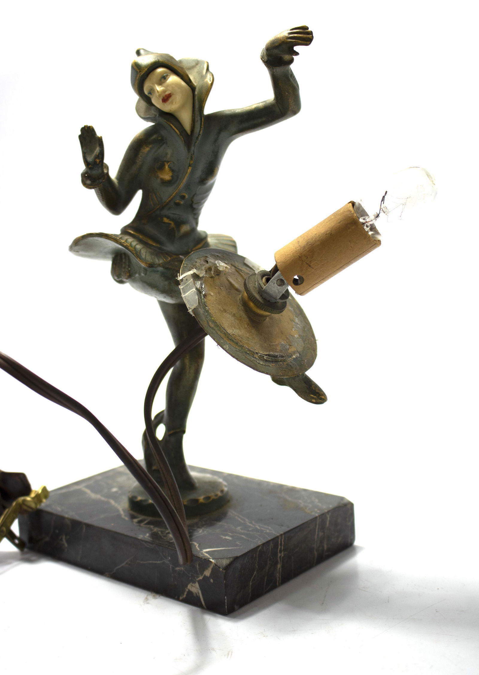 Art Deco pixie form lamp, electified 8.5"h (1 of 1)