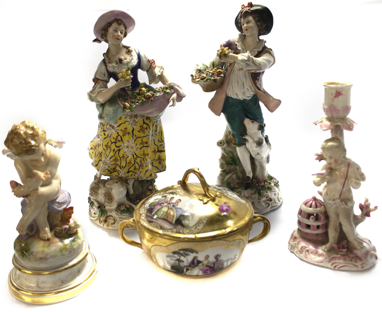 (lot of 5) German porcelain group (1 of 1)