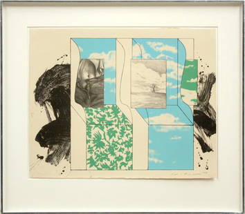 mixed media print, Masuo Ikeda: Framed mixed media print, Untitled, by Masuo Ikeda (Japanese, 1934-1997), pencil signed and dated '68 lower right, numbered 4/25 lower left, bears blind stamps lower left, sheet: 18''h x 22.25''w, ove