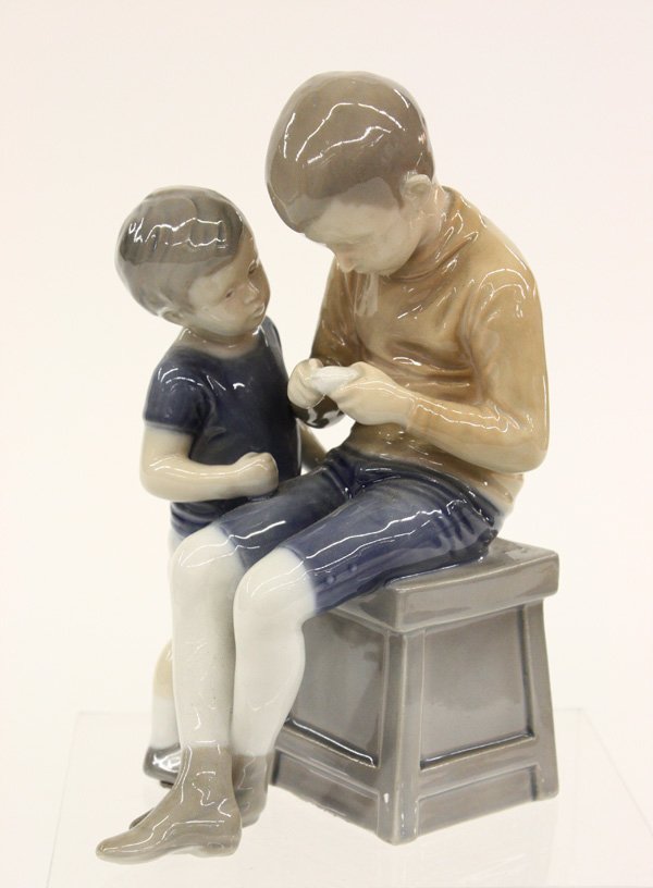 Bing and Grondahl figure: Bing & Grondahl figurine ''Tom & Willy'' 8''