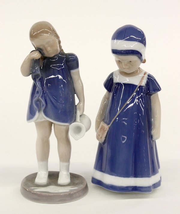 Bing and Grondahl figures: (lot of 2) Bing & Grondahl figurines consisting of ''Spilt Milk'' 7''; and ; ''Dickie'' 4.75''; and ''Else'' 7''