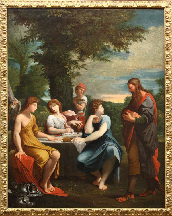 painting, manner of Pierre-Paul Prud'hon, Allegor: Framed oil on canvas, Allegorical Scene, unsigned, in the manner of Pierre-Paul Prud'hon (French, 1758-1823), sight: 64''h x 50''w, overall: 68.75''h x 55''w