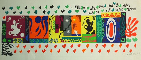 poster after Henri Matisse, Les Mille Et Une Nuit: Framed poster, Les Mille Et Une Nuits, after Henri Matisse, overall: 29.75''h x 56.5''w