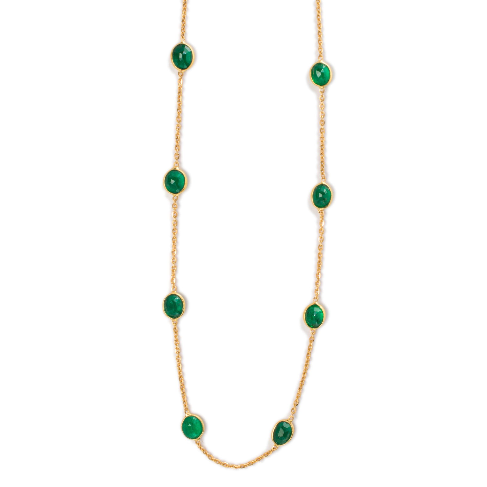 An emerald and eighteen karat gold necklace (1 of 2)