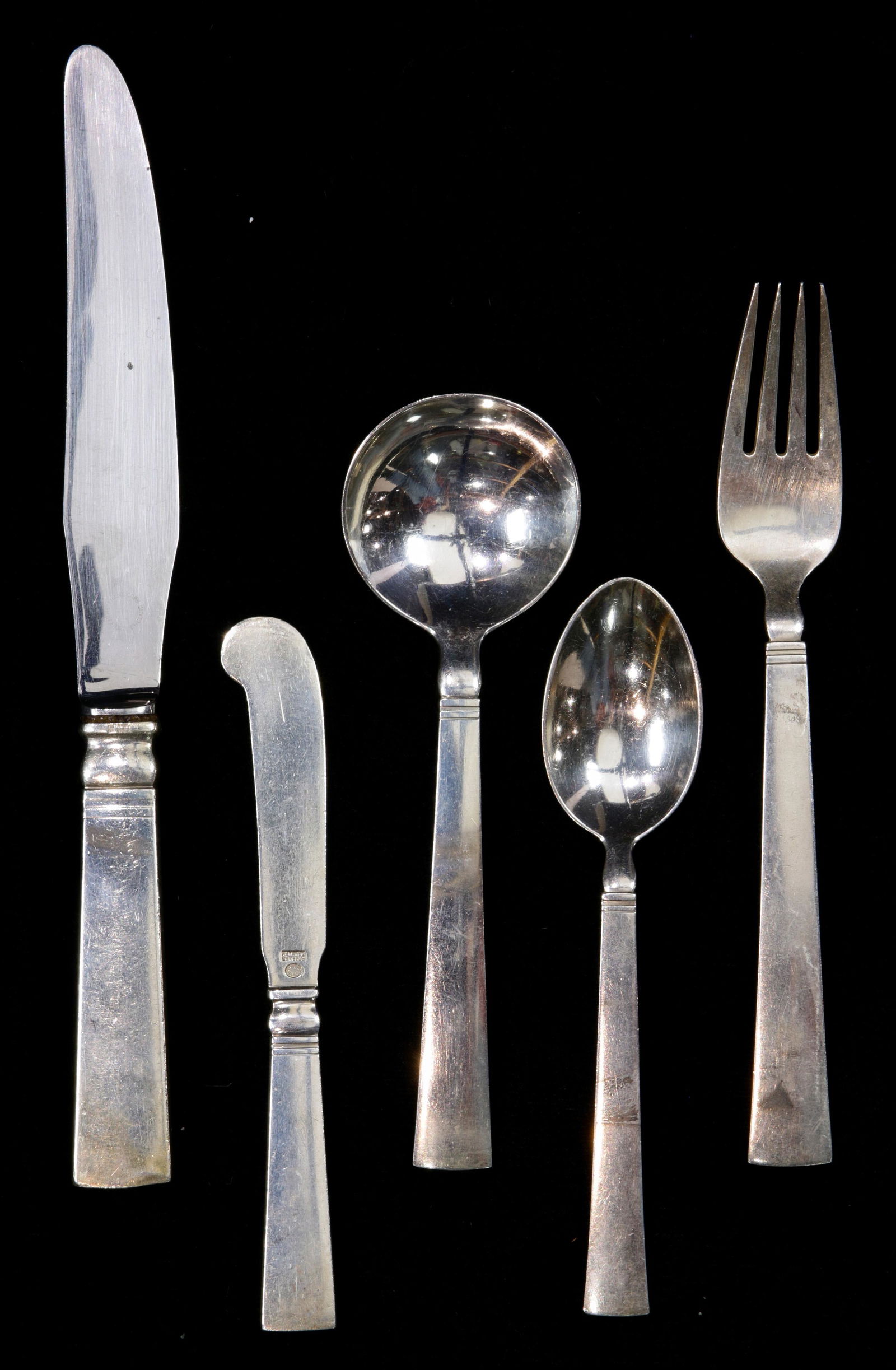 A group of Georg Jensen Acadia-Block sterling flatware (1 of 3)