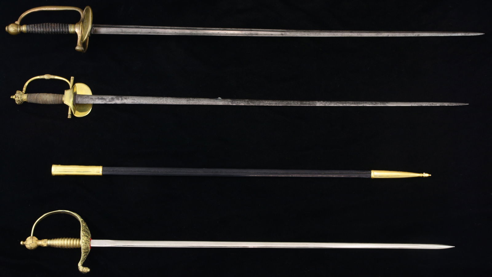 (3) European dress swords incl French "247", Victorian Apr 18, 2021