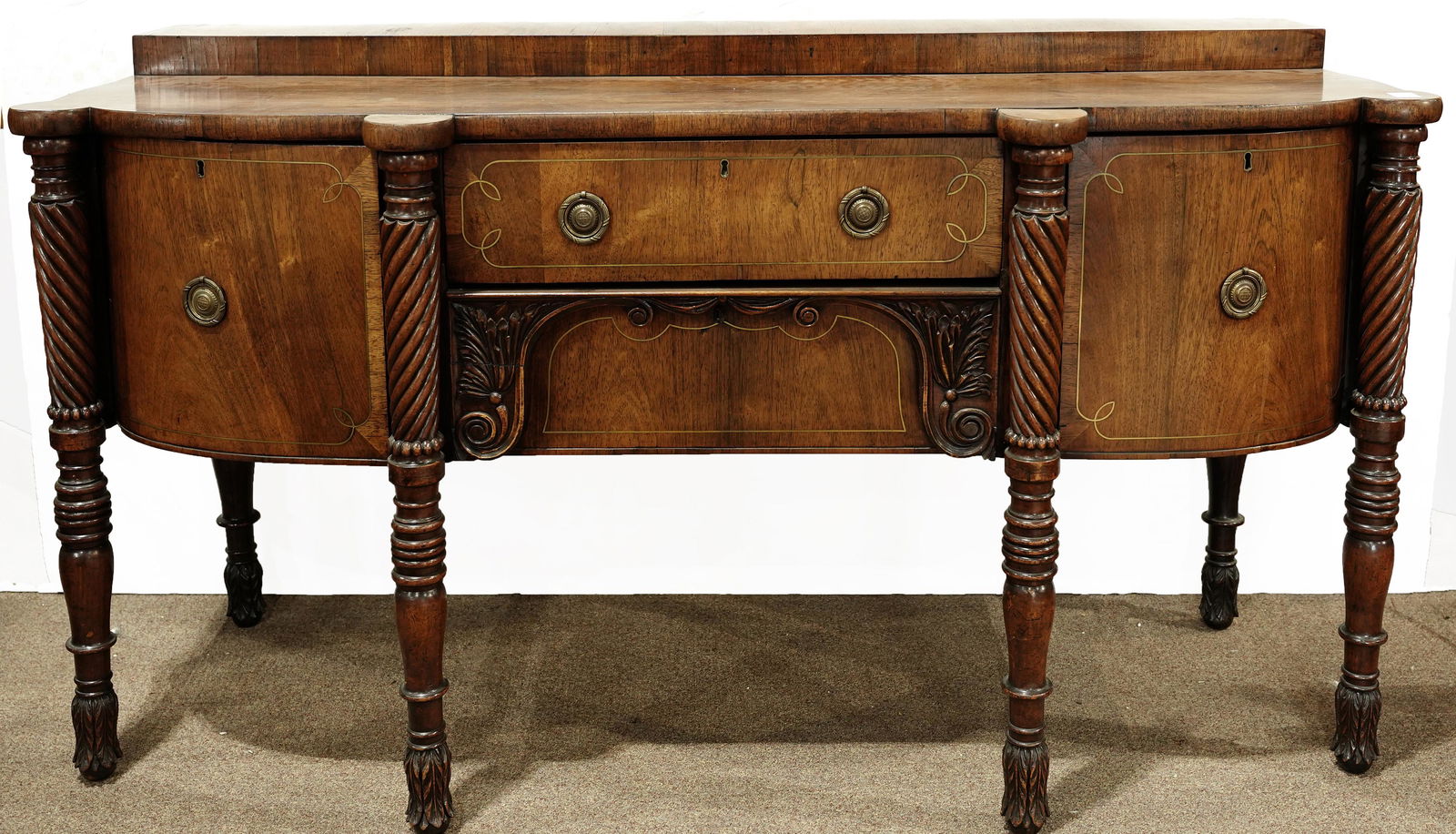 A William IV rosewood sideboard of D-shaped outline (1 of 5)