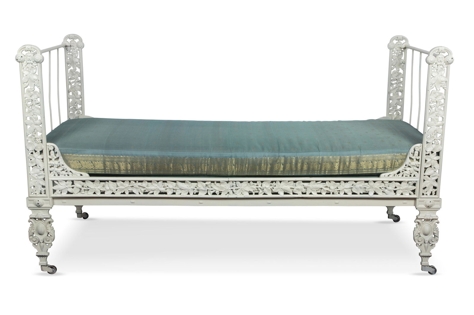 A Napoleon III child's bed with branch motif originally (1 of 3)