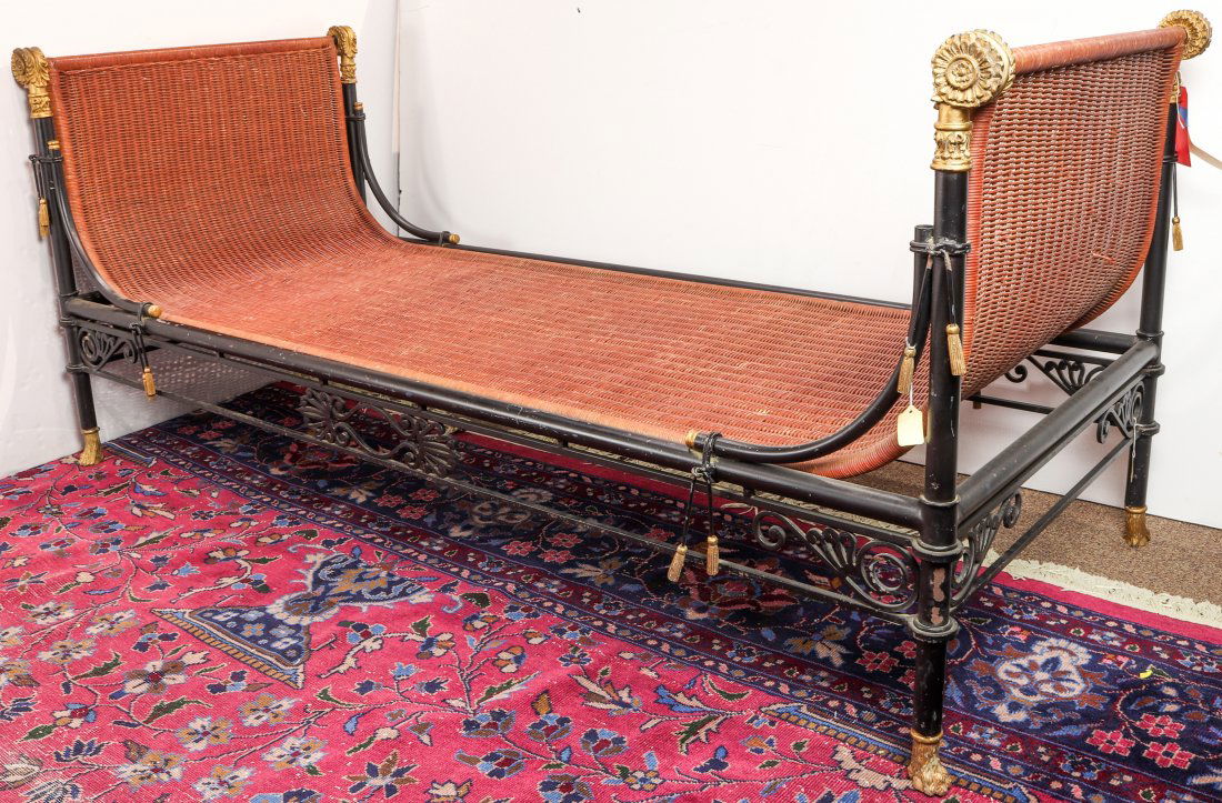 An Empire style parcel-gilt and ebonized cast-iron (1 of 5)