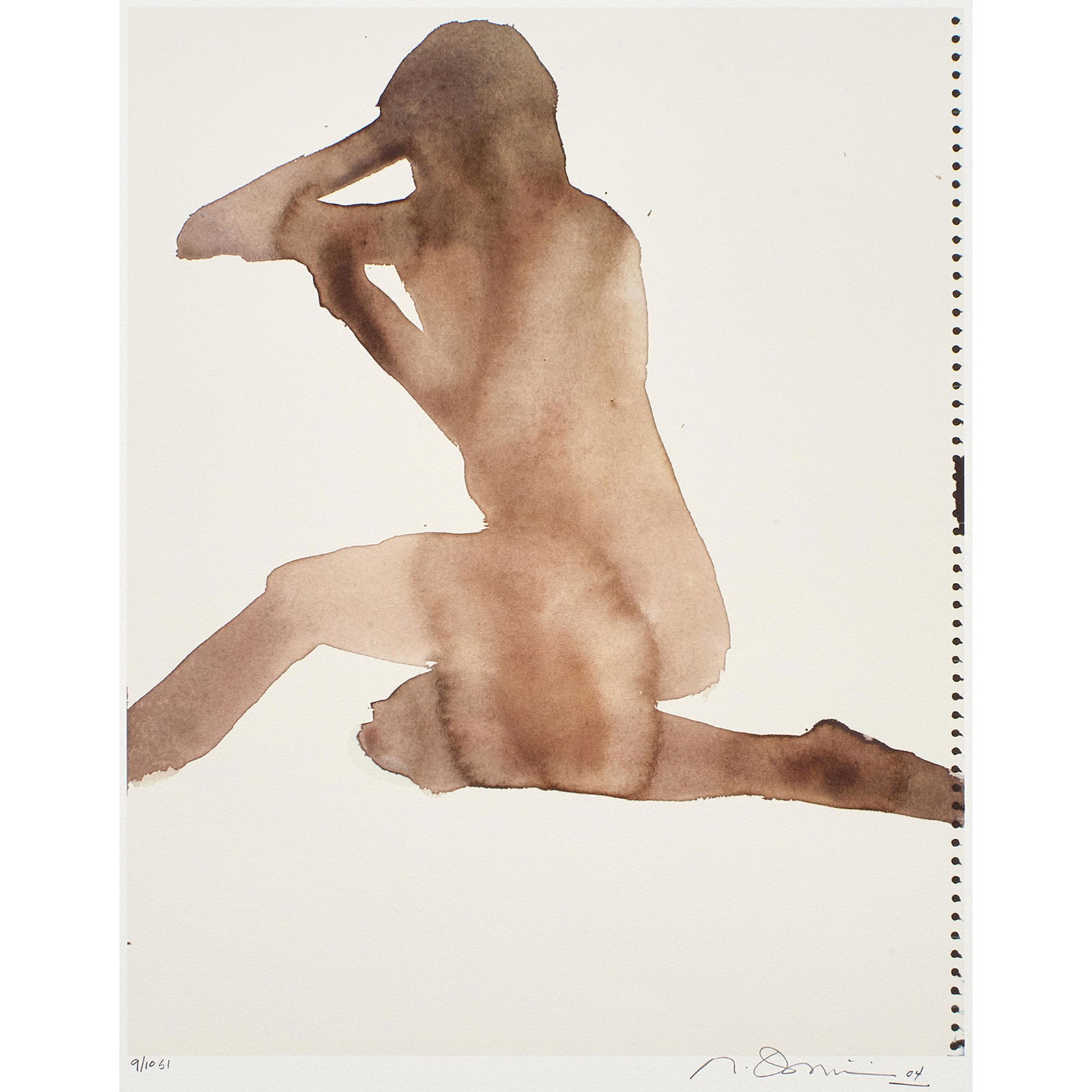 Print, Nathan Oliveira: Nathan Oliveira (American, 1928-2010), "Nude," 2004, lithograph in colors on wove paper, edition 9/100, pencil signed and dated lower right, edition 9/10 S1, signed, image: 16"h x 12.5"w, sheet (unfra