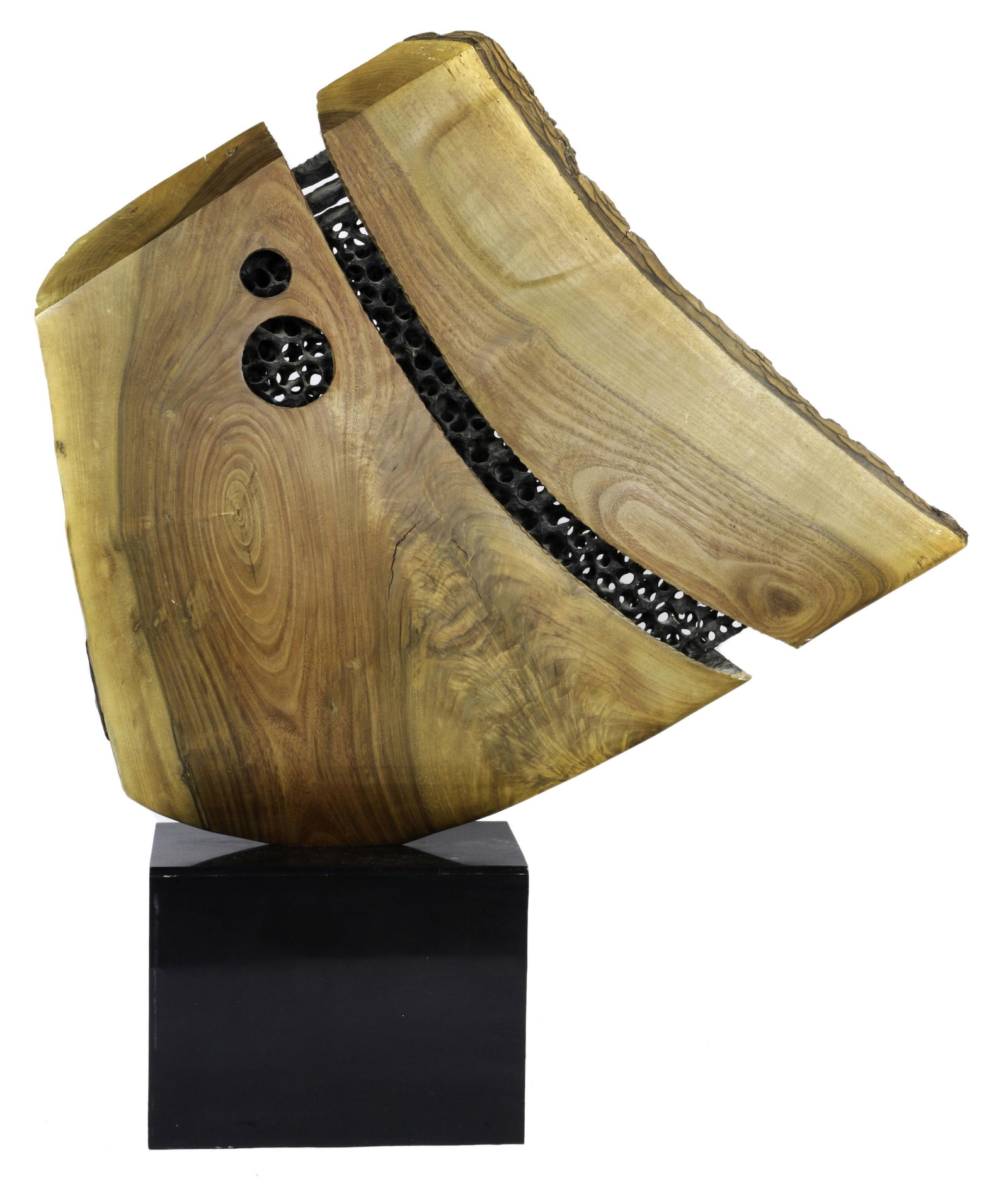 A Doug Ayers black walnut carved and reticulated (1 of 5)