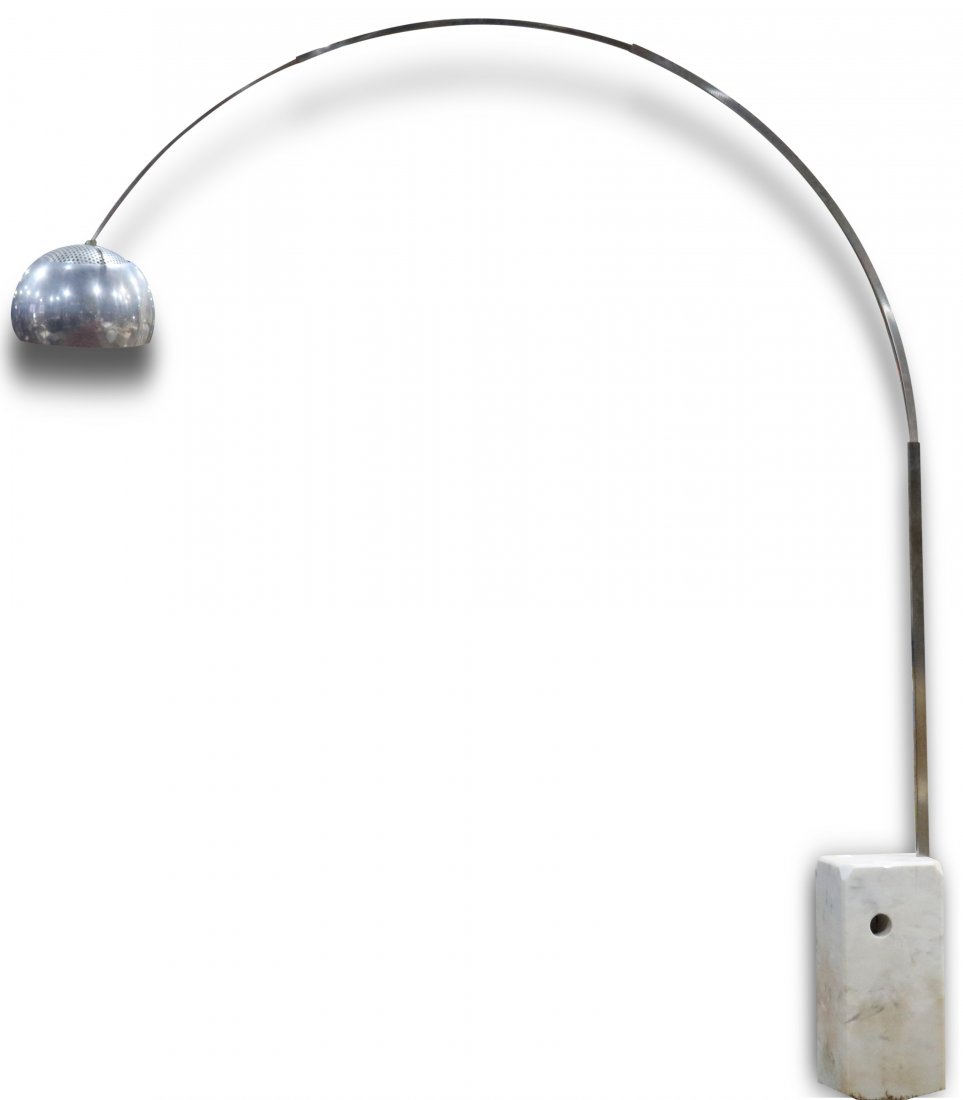 An early Achille Castiglioni chrome arco lamp (1 of 6)