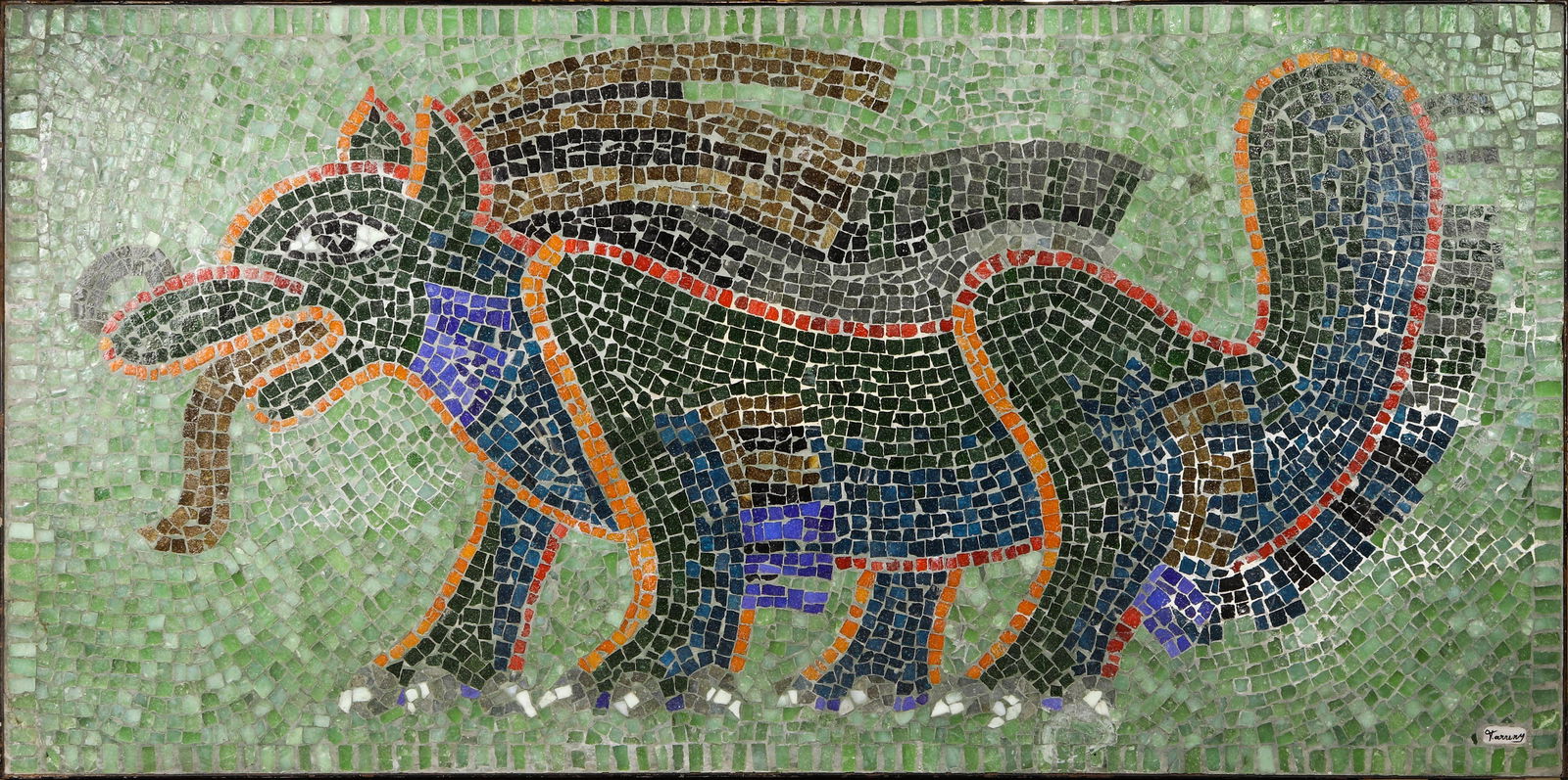 A Mid Century Modern mosaic table top (1 of 3)