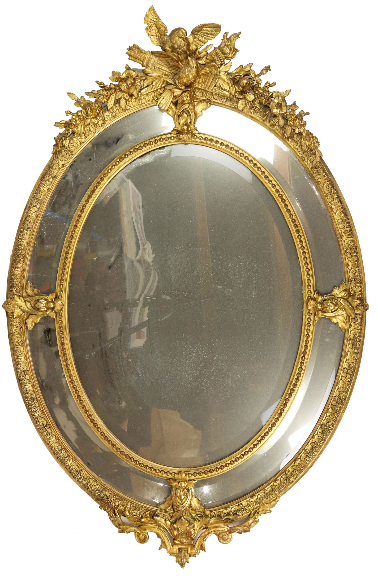 Rococo style giltwood mirror circa 1850 (1 of 3)