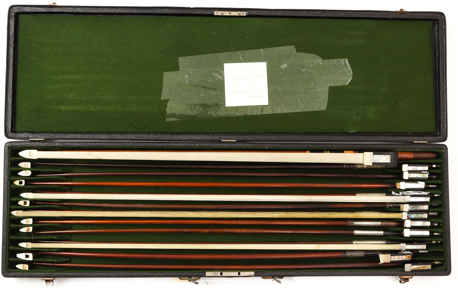 (lot of 12) German and French full size violin bows (1 of 5)