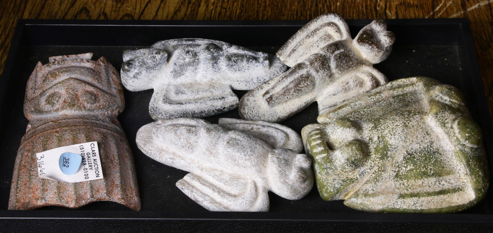 (lot of 5) Pre-Columbian style stone carved figures , (1 of 1)