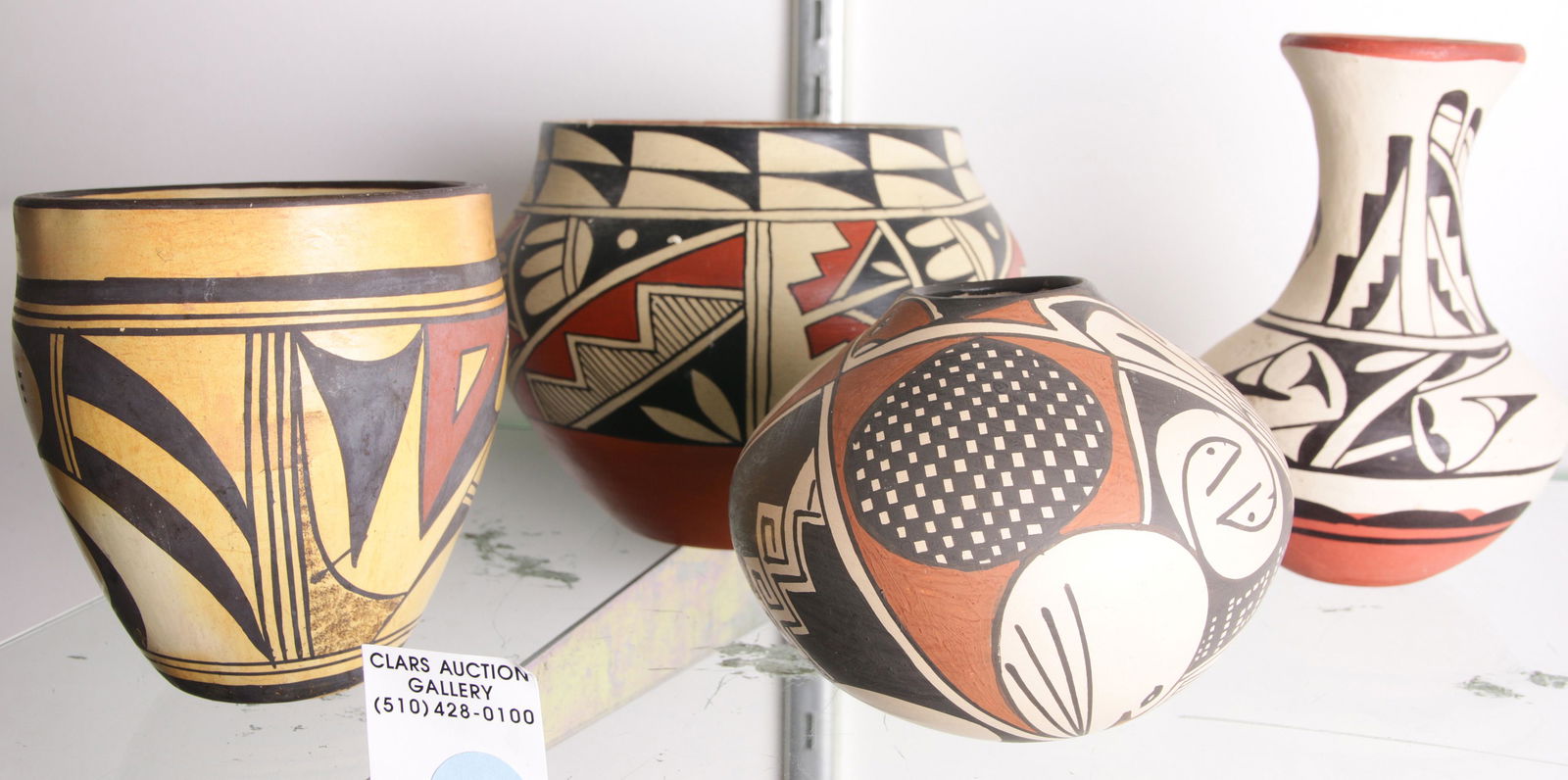 4 Southwest pottery vessels: Juan Mora, Toyo & Dorela (1 of 1)