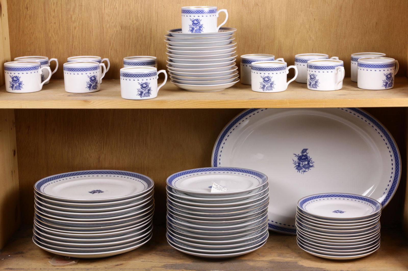 Two shelves of Mottahedeh Vista Alegre china (1 of 1)