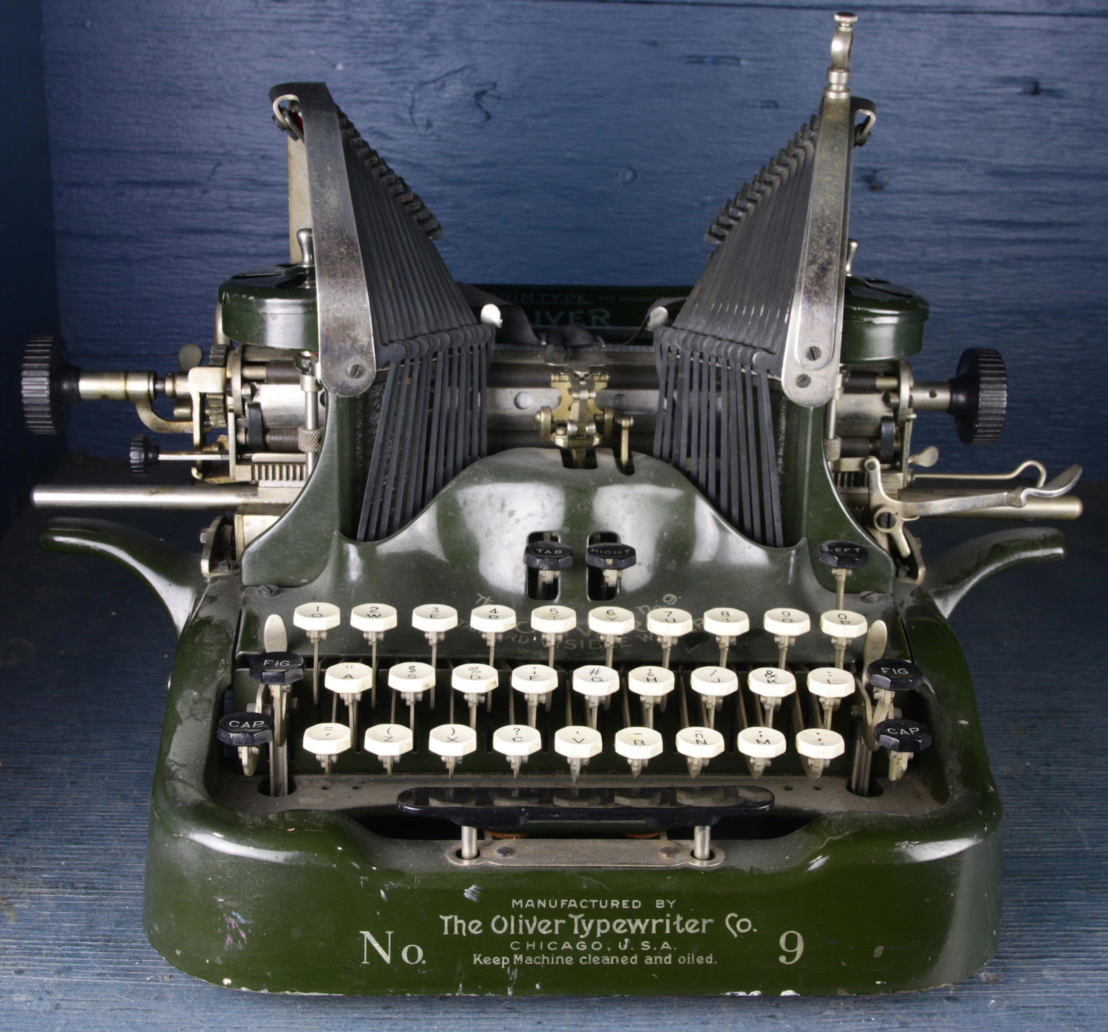 An Oliver typewriter model No. 9: An Oliver typewriter model No. 9