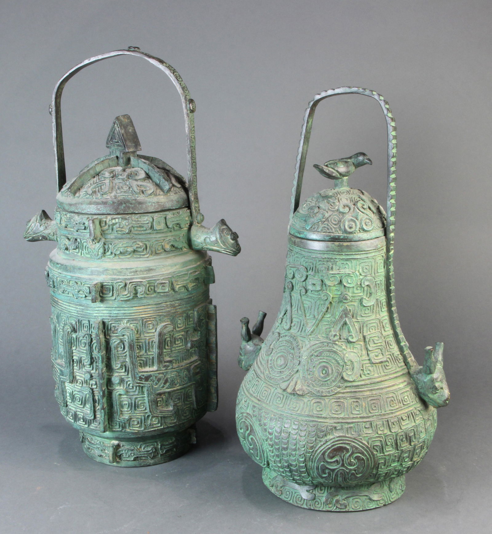 (lot of 2) Chinese archaistic bronze You (1 of 1)